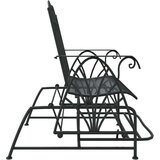  Klupa za ljuljanje s 2 sjedala 114 cm crna čelična | shoptok.hr