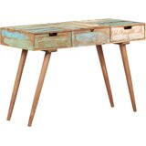 vidaXL Toaletni stolić s ogledalom 112x45x76 cm od obnovljenog drva | shoptok.hr
