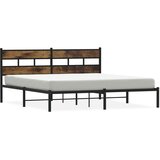  Metalni okvir kreveta bez madraca boja hrasta 193x203 cm | shoptok.hr