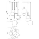  Redo 01-3214 - visilica na lanku BRINA 5xE27/23W/230V | Eponuda.com