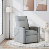 vidaXL Masažni naslonjač od tkanine svjetlosivi | shoptok.hr