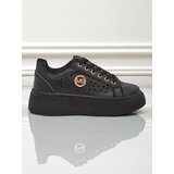 Resti Aurelia Nero - Black platform made of eco-leather, model LH201-8 | Shoptok.si