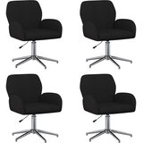 vidaXL Okretne radne stolice 4 kom. 54 x 58 x 90 cm Crna Tkanina - Crna 4 Cijene