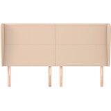  Uzglavlje s ušima boja cappuccina 183x23x118/128cm umjetna koža | Eponuda.com