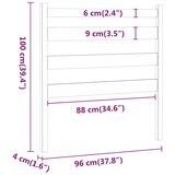  Uzglavlje za krevet boja meda 96 x 4 x 100 cm masivna borovina | Eponuda.ba