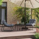  Vrtni namještaj s jastukom 2 pcs Crna 60 5 x 81 x 71 cm | shoptok.hr