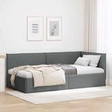  Kutni okvir kreveta Tamno siva 100 x 200 cm tkanina | shoptok.hr