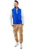 Glano Men's quilted vest - blue | Shoptok.si