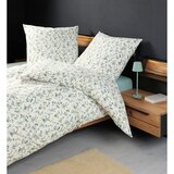 Janine POSTELJNINA 135/200 cm bombažni flanel žajbljevo zelena | Shoptok.si