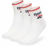 Reebok Set 3 parov unisex visokih nogavic R0362-SS24 (3-pack) Bela