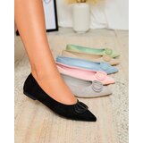 Resti Black women's pointed-toe ballerinas with embellishment on the nose Tidita | ePonuda.com