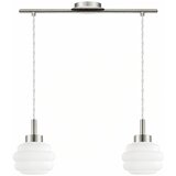 Brilagi LED luster na sajli RETRO GLASS 2xE27/60W/230V mat hrom/bela Cene