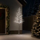  Snježno LED božićno drvce Smeđa 22 x 22 x 150 cm Plastika | shoptok.hr
