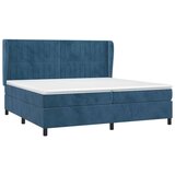  S oprugama i madracem tamnoplavi 200x200 cm baršunasti | shoptok.hr