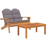  3-dijelna vrtna garnitura Adirondack masivno bagremovo drvo | shoptok.hr