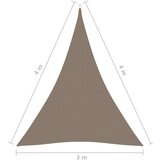vidaXL Jedro protiv sunca od tkanine trokutasto 3 x 4 x 4 m smeđe-sivo | shoptok.hr