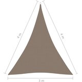 vidaXL Senčno jadro oksford blago trikotno 3x4x4 m taupe | Shoptok.si