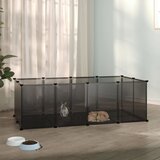 vidaXL Kavez za male životinje crni 144 x 74 x 46,5 cm PP i čelik Cijene