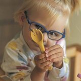 Petite&Mars Silikonska žlica i vilica 6 m+ Take&Match, Intense Ochre | shoptok.hr