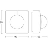 Steinel 058296 - senzor pokreta is 345 mx highbay V3 knx IP54, četvrtastog oblika, beo | Eponuda.com