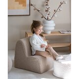Wigiwama Svetlo rjav otroški fotelj iz tkanine bouclé Cloud – | Shoptok.si