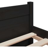  Posteljni okvir črn iz trdnega lesa 150x200 cm 5FT, (20644050) | Shoptok.si