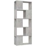 vidaXL Knjižna omara za razdelitev prostora betonsko siva 60x24x155 cm, (20978202) | Shoptok.si
