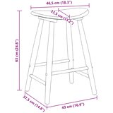  Trpezarijske stolice 2 pcs Bijelo 46 x 37 x 63 cm | shoptok.hr