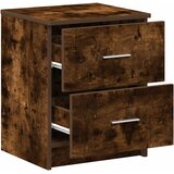  Noćni ormarići 2 kom s 2 ladice dimljeni hrast 40x36x50 cm | shoptok.hr