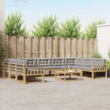  Set vanjskih sofa 10 kom. Bijela i svjetlosiva | shoptok.hr