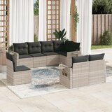  8-dijelni set vrtnih sofa od poliratana s jastucima svjetlosivi | shoptok.hr
