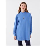 LC Waikiki Women's Hoodie, Embroidered Long Sleeve Sweatshirt Tunic Cene