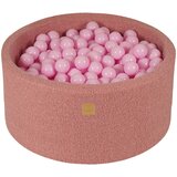 MeowBaby Bazen z žogicami, 90x40 cm s 300 žogicami, boucle, roza : pastelno roza, (21295044) | Shoptok.si