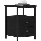 vidaXL Nočne omarice 2 kosa črni hrast 34x35,5x50 cm inženirski les | Shoptok.si