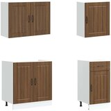  7 kosov kuhinjska omarica Kalmar rjavi hrast inženirski les, (21703806) | Shoptok.si