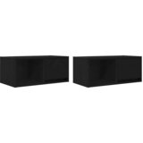TV ormarići 2 kom crni hrast 60x31x25,5 cm konstruiranog drva | shoptok.hr