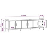  TV ormar 146 x 33 x 50 cm Dimljeni hrast Konstruirano drvo - Dimljeni hrast 146 x 33 x 50 cm | shoptok.hr