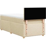 Okvir kreveta s oprugama i madrac krem 80x200 cm od tkanine | shoptok.hr