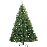 vidaXL Umjetno božićno drvce s stalakom Zelena 210 cm PE i PVC | shoptok.hr