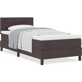  Krevet s oprugama s madracem tamnosmeđi 80x200 cm tkanina | shoptok.hr