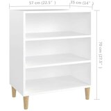  Komoda bijela 57 x 35 x 70 cm od konstruiranog drva | shoptok.hr