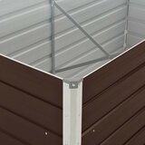  Povišena vrtna gredica 160 x 80 x 45 cm pocinčani čelik smeđa | shoptok.hr