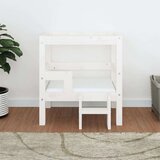 vidaXL Krevet za pse bijeli 55,5x53,5x60 cm od masivne borovine | shoptok.hr