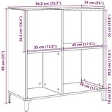 vidaXL Omarica za gramofonske plošče hrast 84,5x38x89cm inž. les | Shoptok.si