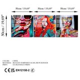 WALLXPERT dekorativna slika od kaljenog stakla faces (uv 858) 50 x 50cm | ePonuda.com