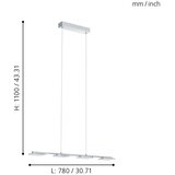 Eglo cartama visilica/4, led, 4x4,5w, krom/plastika kocke | shoptok.hr