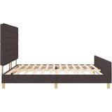  Postelja Temno Rjava 200x200 cm Tkanina, (22049262) | Shoptok.si