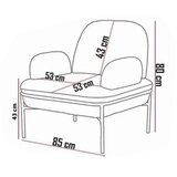 Atelier Del Sofa Fotelja Aster, 85 x 80 x 53 cm, Antracit | Eponuda.ba