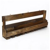 Evila Originals ručno rađen stalak za vino i držač za čašice od masivnog drva Catalin Faina, 90 x 30 x 12 cm Cijene