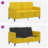 SOFA s pohranom Žuta 152 x 78 x 87 cm Poliester | Shoptok.si